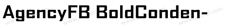 AgencyFB BoldConden字体转换